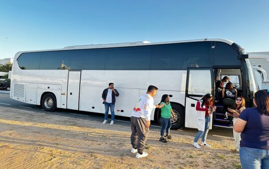 Al Khail transport luxury coach rental.